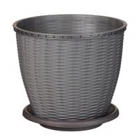 85CM DONICZKA RATTAN 16 L SZARA