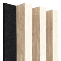 Akustické panely lamelove 3D na plsti Jasen 137x260mm