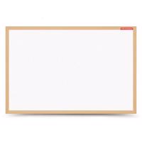 Biela magnetická nástenka s dreveným rámom 80x50 cm