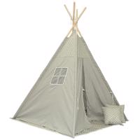 Detský stan Teepee sivý/hviezdy