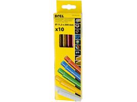Drel Lepiace tyčinky 10 ks mix farieb  11,2x200 mm, CON-GKS-61
