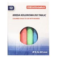 Farebná krieda na tabuľu Memoboards 12-farieb v krabičke Ø9,5x80 mm