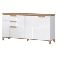 Komoda Brio K23 lakovaná pacific orech/crystal white