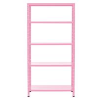 Kovový regál RNDU30-5 ružový 180x90x30cm - 5 polic/175kg