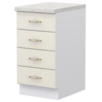 Kuchynská skrinka Evergreen R-45-4F/4 4S Ivory mat