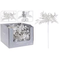 Kvet na drôtiku 20 cm white 2ASS ABJ403070