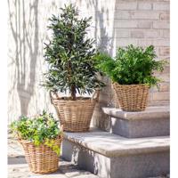 Kvetináč Kari W/Handles Round Rattan 23cm
