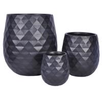 Kvetináč LT14658-3S 31x31x35 cm P37A tmavosivý