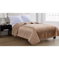 Prikrývka na posteľ Velvet D3 béžová 220x250