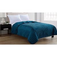 Prikrývka na posteľ Velvet D4 morská 220x250