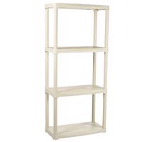 Regál plastový T60/4E ecru 133x60x30 cm – 4 police/20kg