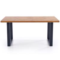 Rozkladací stôl Perez 160/250x90cm Płyta/Drevo/Oceľ – J. Dub/Čierna