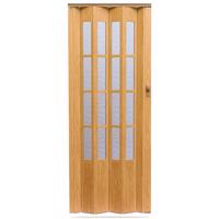 Skladacie dvere Crystalline glass svetly dub
