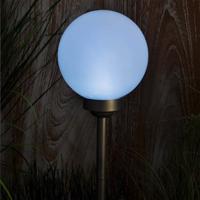 Solárna lampa 4 LED BY-131580 guľa biela 20