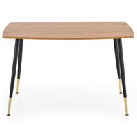 Stôl Tripolis 120x70 Mdf/Oceľ – Dub Zlatá/Čierna/Zlatá