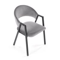 Stolička K473 Velvet/Kov Šedá