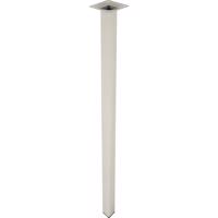 Štvorcová nábytková noha 70 cm biela