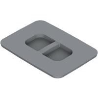 Veko na odpadkový kôš  (MKT) 15L/20L plast sivý TE22.67