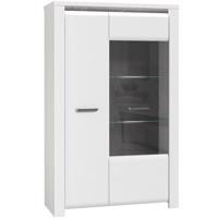 Vitrína L Brugia BUGV621lB sivá/biela lesklá 042025