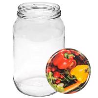 Zavárací pohár s viečkom 900 ml 8 ks